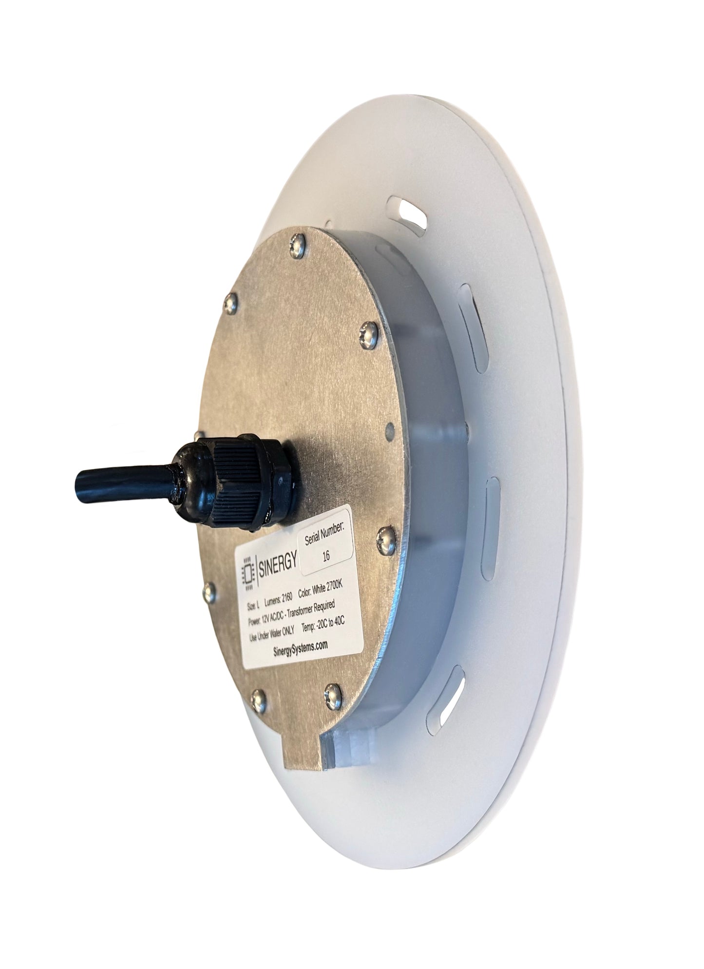 Pool & Jacuzzi LED Light - White (Cool 5700K) - Large 170 mm (6 1/2") - Plastic Matt - 2160 Lumens